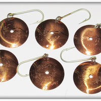 Canadian Baits Inc. Dealer Box Of 12 Copper Round Spoons