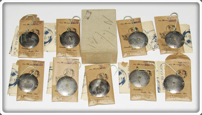 Canadian Baits Inc Dealer Box Of 9 Nickel Round Spoons