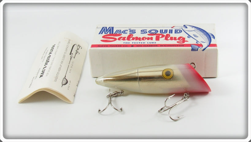 Vintage Mac's Squid Salmon Plug Fishing Lure Mac's Lures Tacoma WA With Box