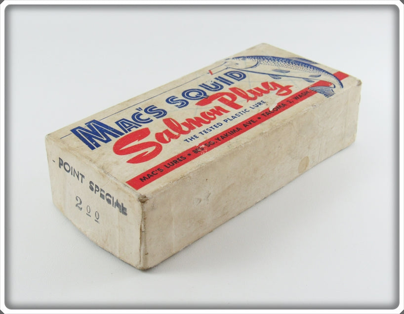 Vintage Mac's Lures Green Mac's Squid Salmon Plug In Box For Sale