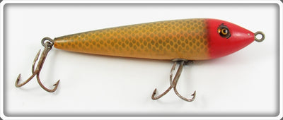 Vintage Heddon Red Head Shiner Scale Zaragossa 6509 PRH 