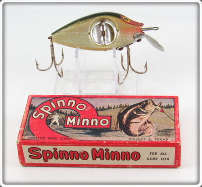 Vintage Uniline Mfg Corp Shiner Spinno Minno Lure In Box