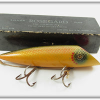 Vintage Rosegard Yellow Shiner Scale Salmon Plug In Box 