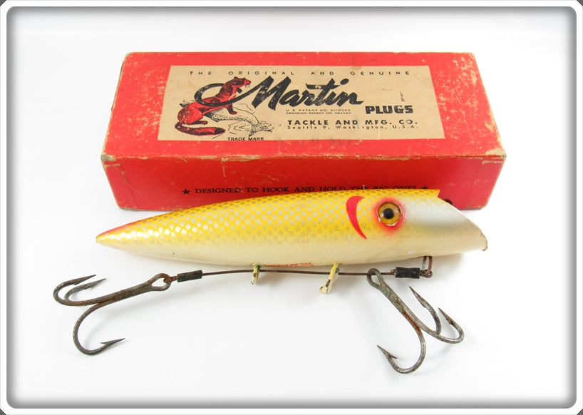 Martin Yellow And Silver Scale 7KS-13 Salmon Plug In Box For Sale