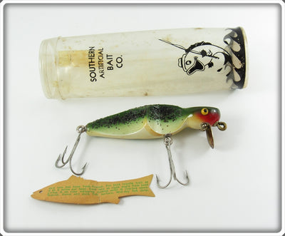 Southern Artificial Bait Co Green Flitter Scalloped Wiggler In Tube