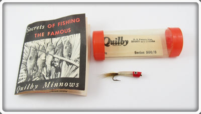 Vintage Pequea Works Inc Red & White Quilby Lure In Tube