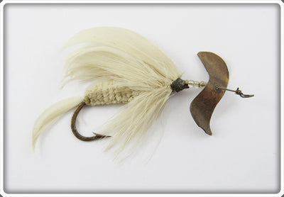 Vintage J.T. Buel White Spinning Fly Lure