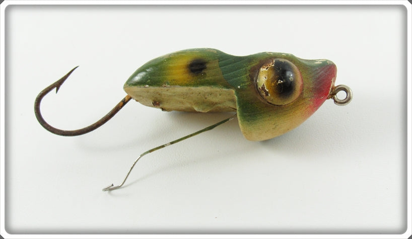 Vintage Fenton Green Pork Rind Frog Lure