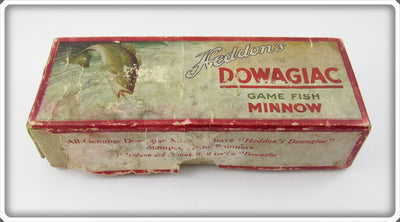 Vintage Heddon Down Bass Game Fish Minnow Empty Box