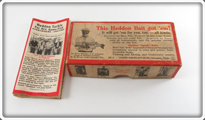 Heddon Red & White Shore 740 Punkinseed Empty Lure Box 742XS