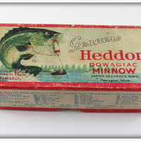 Vintage Heddon Red Head White Zig Wag Empty Lure Box 8302