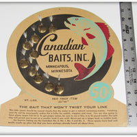 Canadian Baits Inc. Brass 00 Round Spoon Dealer Display
