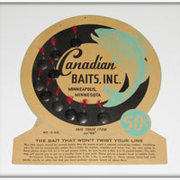 Canadian Baits Inc Black 00 Round Spoon Dealer Display