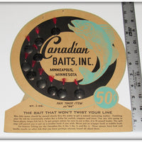 Canadian Baits Inc. Black 00 Round Spoon Dealer Display