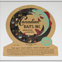 Canadian Baits Inc Multi Color 00 Round Spoon Dealer Display