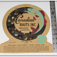 Canadian Baits Inc. Multi Color 00 Round Spoon Dealer Display