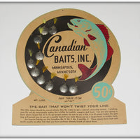 Canadian Baits Inc Nickel 00 Round Spoon Dealer Display
