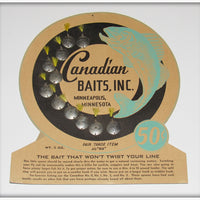 Canadian Baits Inc Nickel 00 Round Spoon Dealer Display