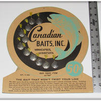 Canadian Baits Inc. Nickel 00 Round Spoon Dealer Display