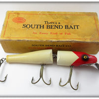 South Bend Red Arrowhead White Body Giant Jointed Pike Oreno 960 RW