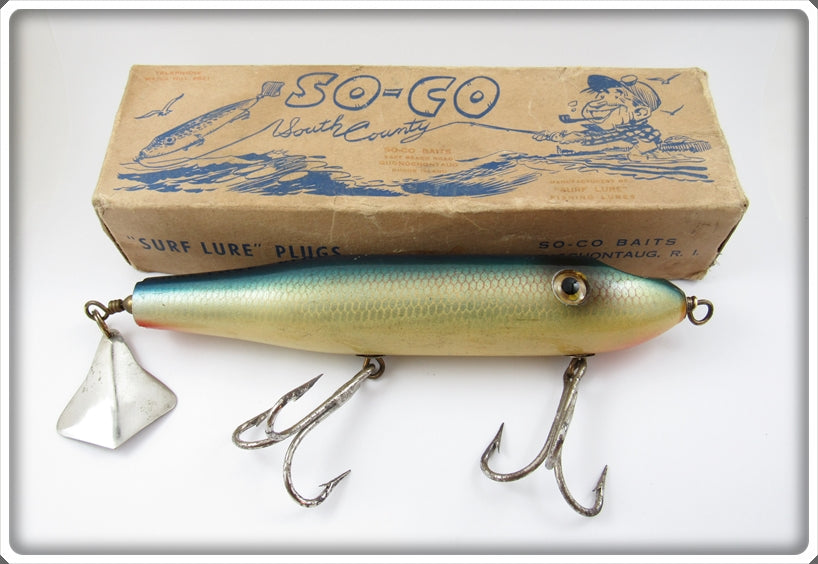 South County SO-CO Baits Blue Flaptail Surf Lure In Box