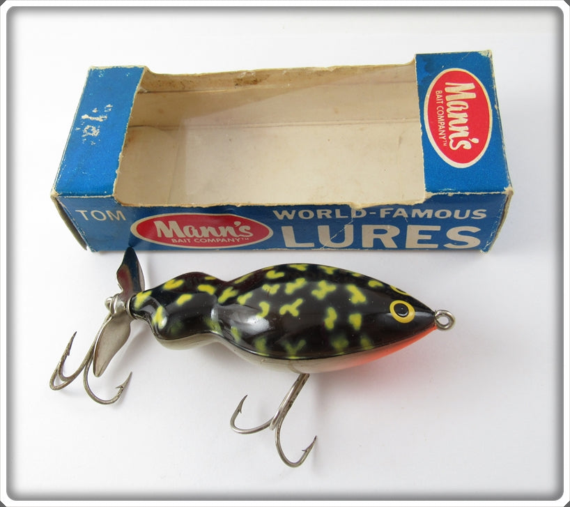 Vintage Tom Mann's Black Coachdog Frog Mann In Box FM 324