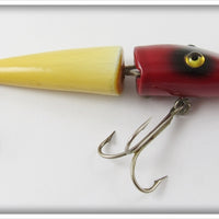 Vintage Moonlight Red & White Jointed Pikaroon Lure # 2004