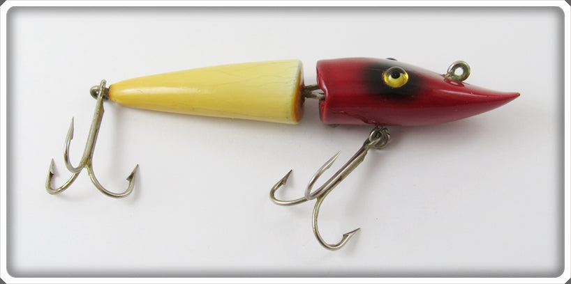 Vintage Moonlight Red & White Jointed Pikaroon Lure # 2004