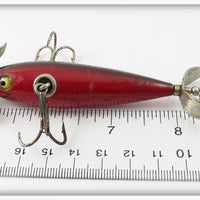 South Bend Red Dark Shaded Back 3 Hook Underwater Minnow