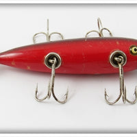 South Bend Red Dark Shaded Back 5 Hook Underwater Minnow Lure 905 SR