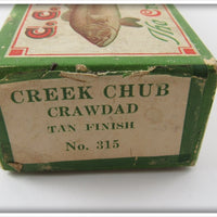 Creek Chub Tan Finish Crawdad Empty Box