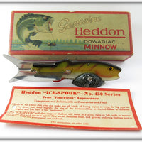 Vintage Heddon Perch Ice Spook Decoy In Correct Box 459L