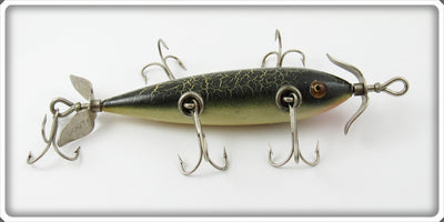 South Bend Green Crackleback Five Hook Underwater Minnow Lure 905 GCBW