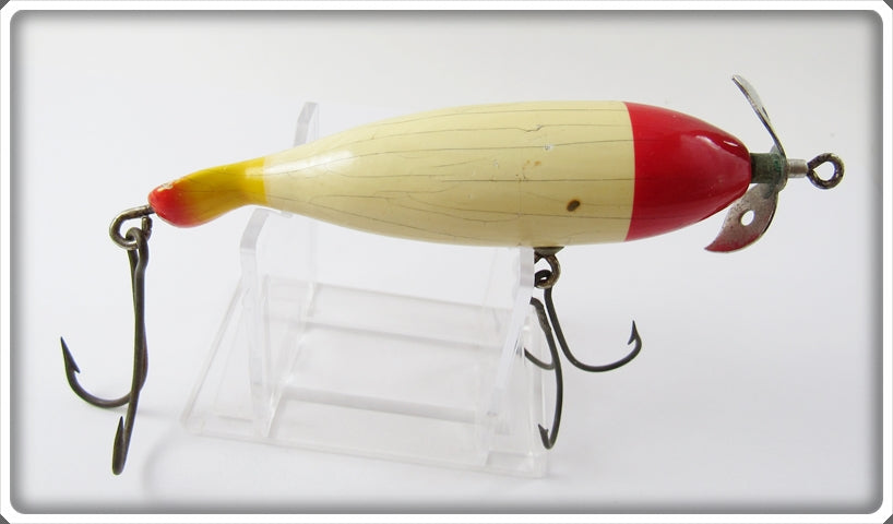 Vintage Keeling Red, White & Yellow Fish Tail Minnow Lure
