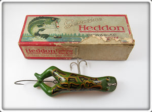 Vintage Heddon Meadow Frog Luny Frog Lure In Box 3509 BB