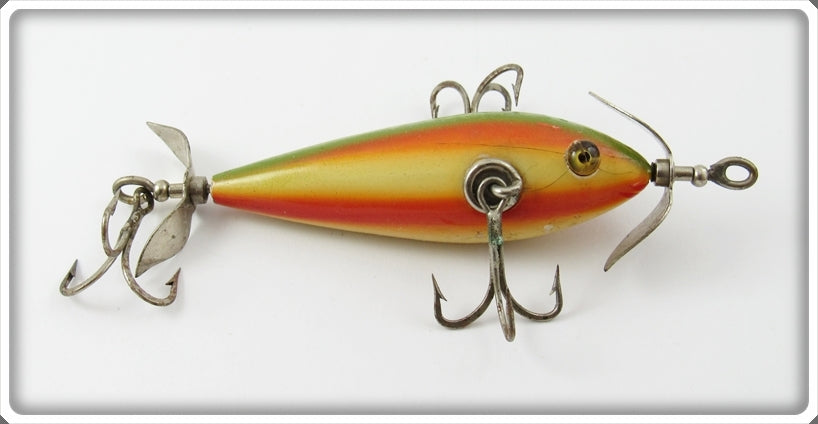 antique pflueger fish hooks Vintage Pflueger Rainbow Three Hook Monarch Minnow Lure 2173 For Sale