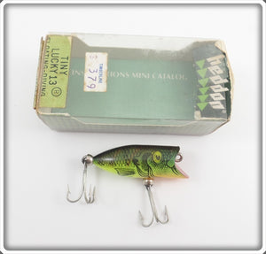 Heddon Natural Perch Tiny Lucky 13 In Natural Pumpkinseed Box