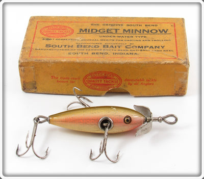 South Bend Scale Finish Red Blend Midget Minnow Lure In Box 901 RSF