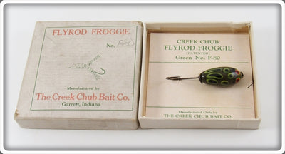 Vintage Creek Chub Green Meadow Frog Flyrod Froggie In Picture Box
