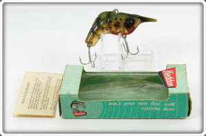 Vintage Heddon Amber Green Craw Shrimp Lure In Box 375 AMG