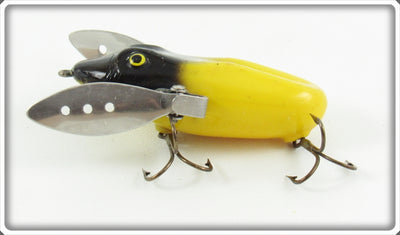 Vintage Le Boeuf Mfg Yellow & Black Fly Rod Creeper Lure