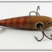 Vintage The Charmer Minnow Co Gold & Red Charmer Minnow Lure