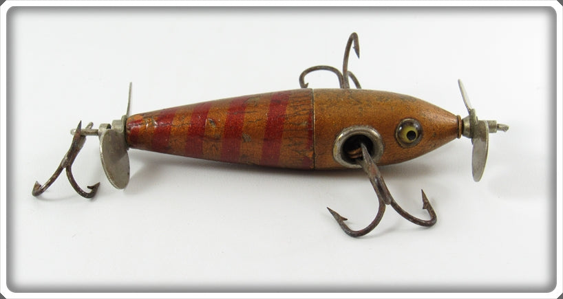 Vintage The Charmer Minnow Co Gold & Red Charmer Minnow Lure