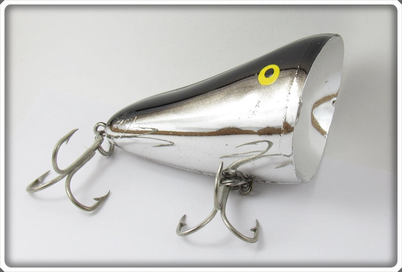 Vintage Bill Norman Chrome Black Back Willy's Wobbler Lure For
