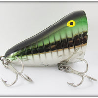Vintage Bill Norman Chrome & Green With Stripes Willy's Wobbler Lure