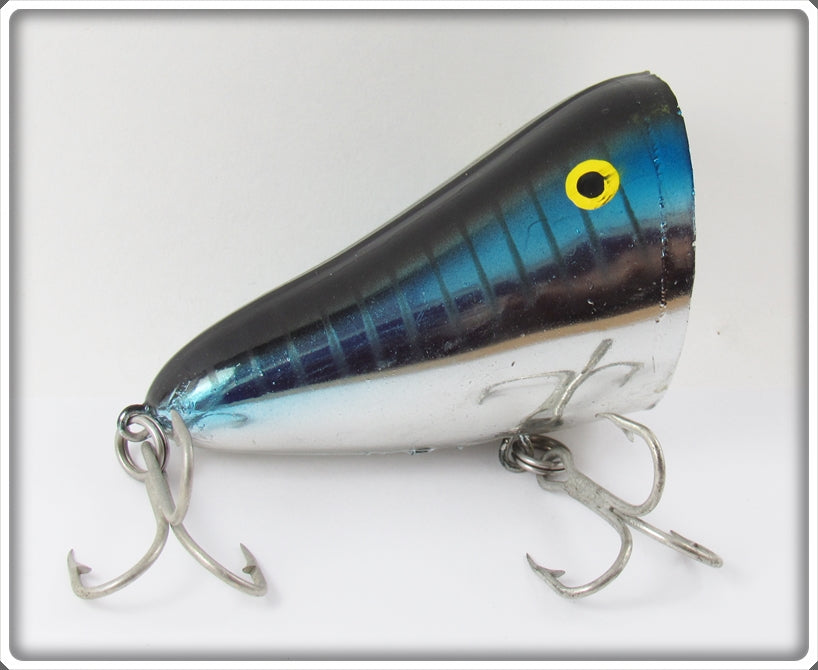 bill norman fishing lures Vintage Bill Norman Chrome & Blue With Stripes Willy's Wobbler Lure