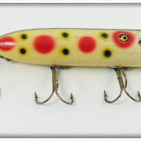 Vintage Heddon Strawberry Spotted Head On Basser Lure 8500S