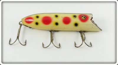 Vintage Heddon Strawberry Spotted Head On Basser Lure 8500S