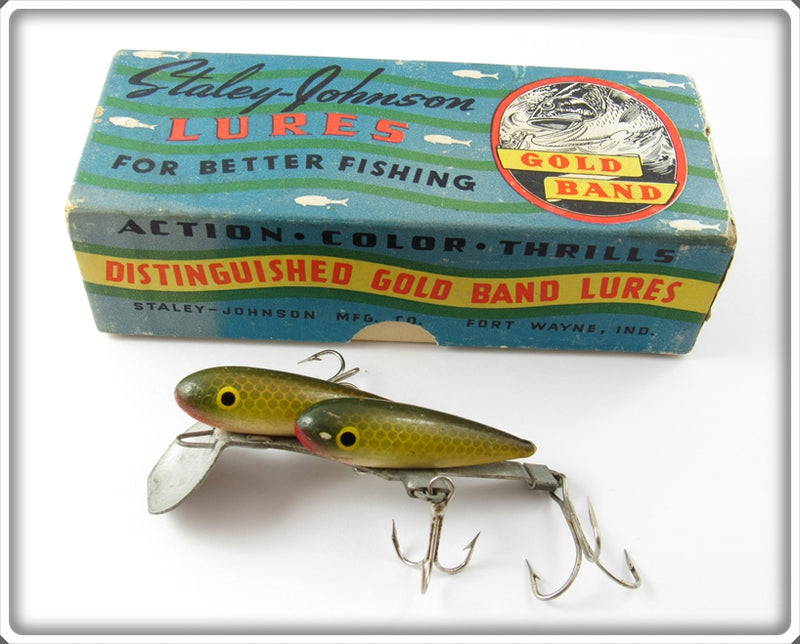 Vintage Staley Johnson Golden Shiner Twin Minn Lure In Box For Sale