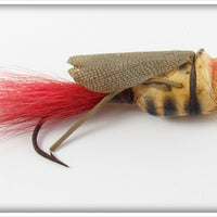 Vintage Unknown Red, White & Black Fly Rod Lure 